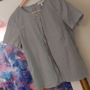 Adorable JCrew embellished striped top